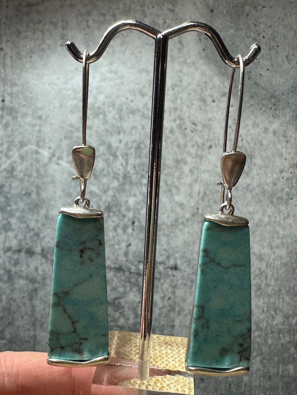 RLM SoHo Robert Lee Morris Pierced Earrings Turquoise Dangle - Picture 2 of 6
